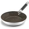 Baldassare Agnelli Pentole Agnelli ALSA111BBINF28 Infinity Padella Svasata Bassa, in Alluminio, con Manico Tubolare in Acciaio Inossidabile "Cool", 28 cm, Argento