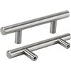 LONTAN 5 Pezzi Maniglie per Mobili da Cucina Antichi e Vintage - Argento 96mm