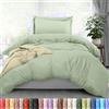 Utopia Bedding, Set copripiumino per letto singolo, 1 copripiumino con 1 federa, 2 pezzi copripiumino con chiusura a cerniera, morbida microfibra spazzolata, 172 x 228 cm (Twin/Twin XL, salvia)
