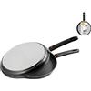 Home Maitre Fornetto Basso, Antoaderente, Alluminio, Nero, 28 cm