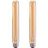 Generic 2 Pez E27 Lampadina a Filamento 6W Edison Lampade Vintage T300 Lampadine a Filamento 600LM ZHIYUE1 Bianco Caldo 2700K, Non Dimmerabile, Lampadina Decorativa Tubolare Flute Vintage, Lampada da Parete
