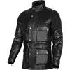 Bikers Gear UK Giacca Vintage Wax Pelle Pieno Fiore Nero Taglia L