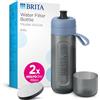 BRITA Borraccia filtrante Attivo Blu Scuro (0,6 L) riduce Cloro, Particelle Belle ≥ 15 µm, Alcuni pesticidi, erbicidi e ormoni. Conserva I minerali come Calcio e Magnesio