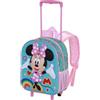 Disney Minni Mouse Greet-Zainetto 3D con Ruote Piccolo, Turchese, 26 x 34 cm, Capacità 7 L