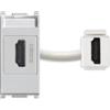 Vimar 14346.SL Plana Presa HDMI 2.1b aggancio standard Keystone, 1M, silver