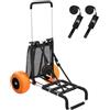 VEVOR Carrello da spiaggia, Carretto a mano, Carrello da spiaggia, Capacità di carico 74,84 kg, Carrello pieghevole in alluminio, da 685 a 1135 mm, Altezza regolabile, Carrello per spiaggia