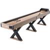 VEVOR Tavolo da Shuffleboard, per Sale Giochi Familiari, Set da Gioco Shuffleboard e Bowling, con Campo da Gioco Antigraffio, Gambe, 8 Dischi, Set da Bowling, Cera e Spazzola per Tavolo ca. 29,21 cm