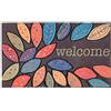 CHICHIC 43 x 76 cm, zerbino con foglie di benvenuto, tappetino per porta di ingresso, per esterni, ingresso esterno, ingresso esterno, tappetino per ingresso, resistente retro in gomma antiscivolo a