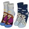 United Labels Disney Die Eiskönigin ABS Calzini per ragazze - Frozen - Calzini antiscivolo per bambini, colore grigio/blu (confezione da 2), grigio/blu, 23-26