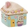 Shudehill Giftware Village Pottery - Portacandele in ceramica, collezione Pretty Garden Floral House, color pastello (mini acqua)