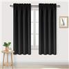 DWCN Tende oscuranti per soggiorno, isolamento termico, per camera da letto, set di 2 pannelli, 106,7 x 160 cm di lunghezza, nero