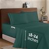 Elegant Comfort, Lussuoso set di lenzuola in microfibra 1500 alta qualità alberghiera, 4 pezzi, morbido, elastico, profondo 45-61 cm, angoli extra profondi, per letto matrimoniale, verde cacciatore