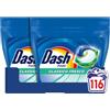 Dash Pods Detersivo Lavatrice In Capsule, 76 Lavaggi (2x38), Classico Fresco, Rimuove Le Macchie, Efficace A Freddo Anche E In Cicli Brevi