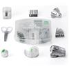LD Products LD Prodotti Clear Mini Kit di forniture per ufficio Custodia portatile con forbici, graffette, dispenser di nastro, temperamatite, cucitrice e levapunti