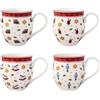 VILLEROY & BOCH Set 4 Tazze Mug Anniversario Toy's Delight