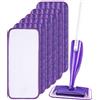 Toaren 6 Pezzi Microfibra Mop Pads Panno Mocio per Swiffer WetJet 30x14cm,Mop Pad di Ricambio,Microfibra Mop Sostituzione Pulizia Pad per Umido/Secco,Panno di Ricambio per Mocio Riutilizzabili(viola)