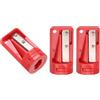 QUARKZMAN 3 Pezzi Temperamatite da Falegname Carpentiere per Matita da Falegname Temperamatite Portatile per Lavorazione del Legno per Matita Muratore Cantiere (Rosso)