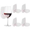 Hapivida Supporto per bicchieri da vino in plastica, per vasca da bagno, a ventosa montata a parete, per la doccia in bagno, per vino rosso (4 pezzi)