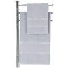 Casatessile Aida Coppia Asciugamani per Ricamo Set 2 Asciugamani Bagno Viso e Bidet - Grigio