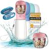 Paws Elegance Lavabile in Lavastoviglie e a Prova di Perdite Borraccia Cane Portatile da 550 ml per il Viaggio | Incluso Contenitore per il Cibo e Spazzolino da Denti | Premium Beverino per Cani