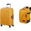 American Tourister Ellipso & Take2Cabin - Valigia, 68 cm, 64 L & Bagaglio a mano Ryanair, 25 x 20 x 40 cm, 24 L - Set da viaggio estivo Ellipso - Giallo
