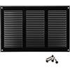 ABOUT VENT 300x200mm Griglia di Ventilazione in Acciaio Nero con Zanzariera - Griglie di Aerazione in Metallo