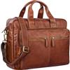 STILORD Leandro Borsa portadocumenti in pelle uomo donna Borsa da lavoro con tracolla con scomparto per PC 15,6 pollici in cuoio stile vintage Colore:cognac-marrone