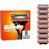 Gillette Fusion 5 Lame per rasoio, 8 lame di ricambio per rasoio bagnato da uomo con lama a 5 velocità, Made in Germany