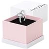 PANDORA Timeless Anello a goccia in argento Sterling con zirconia cubica trasparente, 50