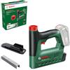 Bosch Chiodatrice/Graffatrice a batteria UniversalTacker 18V-14 (per legno tenero e duro; per graffe e chiodi; erogazione dal basso; 18 Volt System; accessorio per distanza carta; 1000 graffe)