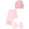 Hello Kitty - Coordinati invernali per bambini, Set 3 pezzi, Cappello + Guanti + Sciarpa