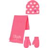 Minni - Minnie Mouse Disney Minni - Coordinati invernali per neonati, Set 3 pezzi, Cappello + Guanti + Sciarpa