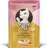 KITTY Cat Filetto in paté pollo e gamberetti, 6 x 85 g, cibo umido gourmet per gatti, con taurina, olio di salmone e cozze verdi senza cereali con molta carne, prodotto in Germania