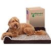 Furhaven Large Orthopedic Dog Bed Two-Tone Faux Fur & Suede L Shaped Chaise w/Removable Washable Cover - Espresso, Large