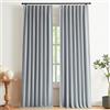 Vision Home Tende oscuranti plissettate in misto lino, 228,6 cm, per soggiorno, camera da letto, isolamento termico, plissettate, con ganci, 101,6 cm x 228,6 cm (larghezza x lunghezza)