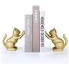 Ambipolar Fermalibri decorativi a tema gatto, oro
