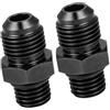 A ABSOPRO Adattatore Svasato Maschio Nero 2pz per Auto AN6-M12*1.5 | Materiale Lega Alluminio, Linee Carburante/Acqua/Fluidi/Aria,Collegamento Filtro/Pompa/Raffreddamento,Sostituzione Diretta.