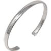 Treasure Bay Bracciale rigido da donna in argento, 5 mm, tinta unita, per donne e ragazze, Misura unica, Argento