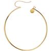 SINGULARU - Collana Line Chain. Acciaio con Placcatura Oro 18Kt. Choker Rigido con Chiusura Regolabile. Design Minimalista, Diametro 11 cm. Gioielli da Donna