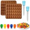 EIHI 2 Pezzo 80 Scomparti Stampo per Caramelle in Silicone Teschio, Stampo per Biscotti, Stampo per Halloween Piccolo Stampo da Forno, Caramelle, Cubetti di Ghiaccio, Cioccolato, Gelatina