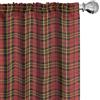ABAKUHAUS scacchi Tenda a Pannello Set di 2, Vecchio celtica britannica, Trattamento della Finestra per Stanza e Camera da Letto, 2 pezzi 75 cm x 175 cm, Nero Giallo Rosso