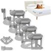 LAIKAIEU Ferma Lenzuola con Strisce di Bloccaggio, Clip Antiscivolo per Lenzuola, Mantieni I Fogli Fermi E Stretti, per Materassi, Coperte E Biancheria da Letto di Tutte Le Dimensioni (Grigio,4pcs)