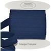 designers-factory Nastro Sbieco di Cotone per Bordare e Cucito - Vari Colori Disponibili - Raffinate Rifiniture in Cotone Piegato - Bordino per Tessuti (10 Metri, Blu Navy)