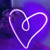 Xusdamyj Insegna al neon a forma di cuore, insegna al neon a forma di cuore, scritta Love, per camera da letto, a LED, idea regalo per San Valentino, festa della mamma, festa della mamma, compleanno, casa,