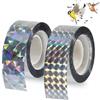 Kisstta 2 rotoli da 50 m x 2,4 cm, per allontanare i piccioni, balcone, riflettente, deterrente piccioni, per giardini, cortili, piante (1)