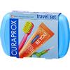 Curaprox CS 5460 Kit Da Viaggio | Spazzolino Da Denti Con Dentifricio 'be You' | 2 Spazzolini Interdentali Cps Prime 07 E 09 | Kit Per L'igiene Dentale 9,5 Cm X 6 Cm | Blu