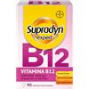 Supradyn Expert Vitamina B12 - 1000 µg Metilcobalamina Pura - 90 Compresse Orodispersibili - Integratore B12 Orodispersibili per Energia, Memoria, Stanchezza, Sistema Nervoso, Globuli Rossi - Vegano