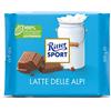 RITTER SPORT Latte delle Alpi, Tavoletta di Cioccolato Al Latte di Altissimo Livello, Sapore Di Caramello e Miele, Cacao 100% Certificato Sostenibile, 100 g