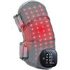 FORTHiQ RED+ Ginocchiera con calore e luce rossa, massaggiatore con 5 livelli e 52 luci rosse/IR, senza fili e regolabile per ginocchia, gomiti e spalle, Regalo per uomo e donna