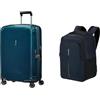 Samsonite Neopulse & Guardit 3.0 - Valigia, 69 cm, 69 L & Bagaglio a mano Ryanair con scomparto per laptop 14,1, 25 x 20 x 40 cm, 24 L - Set da viaggio business - Blu